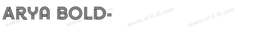 Arya Bold字体转换